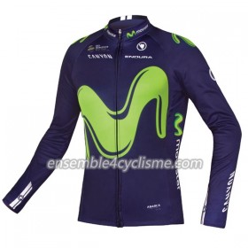 Maillot Cyclisme 2017 Movistar Team Manches Longues N001